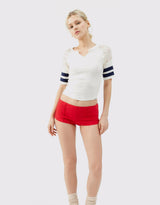 Cropped Ribbed T-shirt