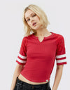 Cropped Ribbed T-shirt