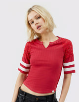 Cropped Ribbed T-shirt