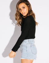 Button Up Top Black - Avone - Ultimate Shopify Theme