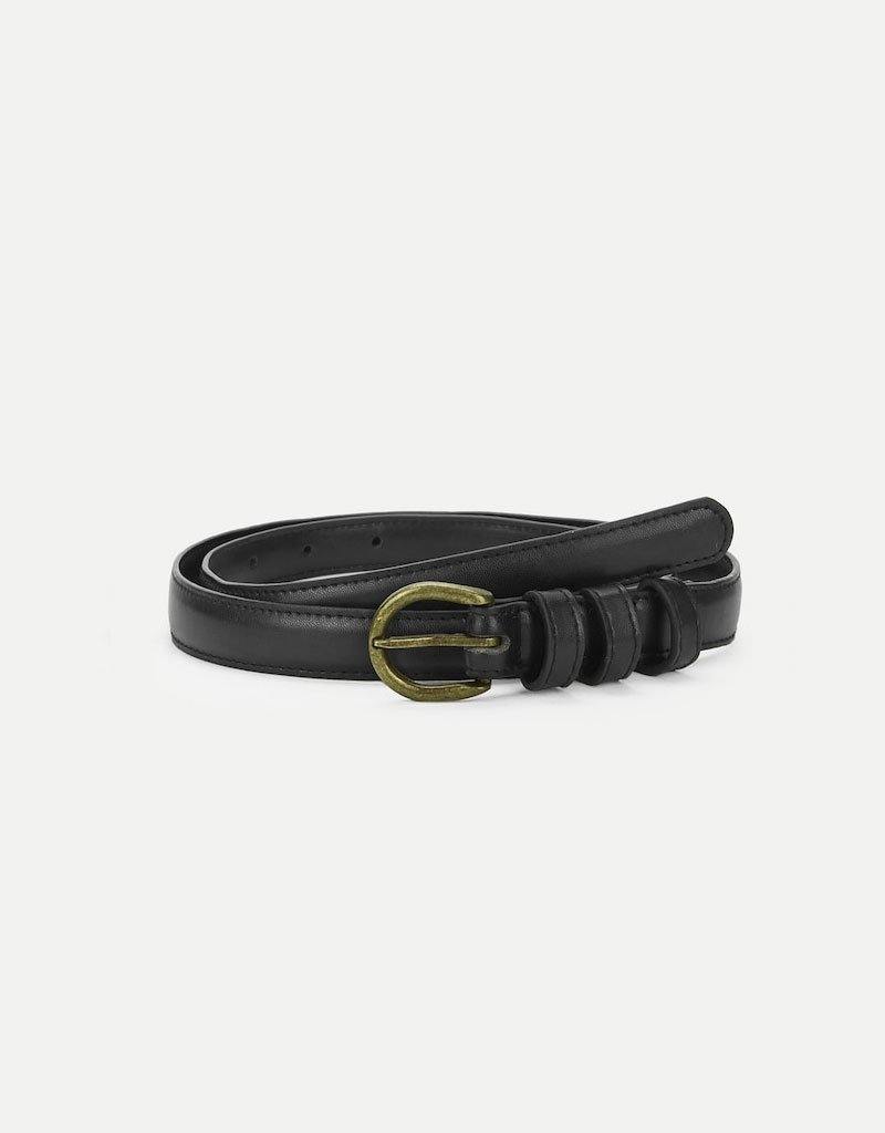 Metal Buckle Skinny Belt - Avone - Ultimate Shopify Theme