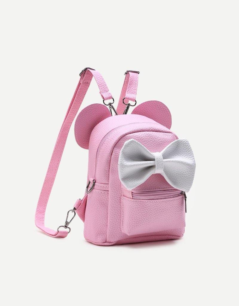 Backpack With Contrast Bow - Avone - Ultimate Shopify Theme