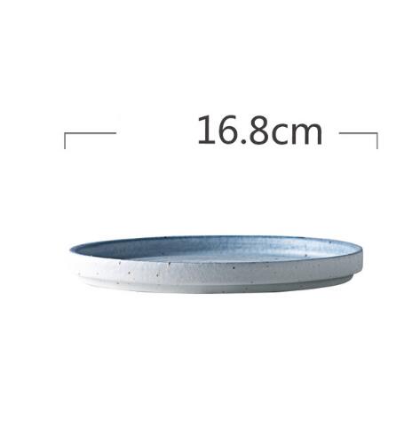 KINGLANG Nordic Style Ceramic Pottery Noodle Soup Salad Bowl Tray Steak Plate Dish PlateFlat Tableware
