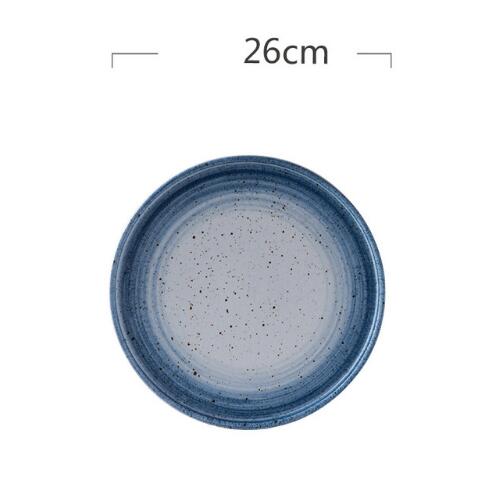 KINGLANG Nordic Style Ceramic Pottery Noodle Soup Salad Bowl Tray Steak Plate Dish PlateFlat Tableware