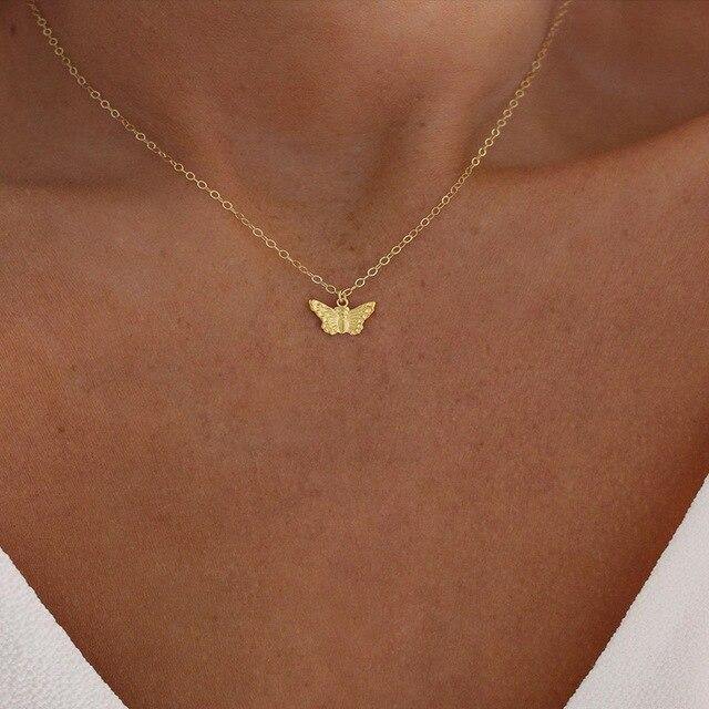 Silver Plated Butterfly Necklace - Avone - Ultimate Shopify Theme