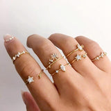 Silver Color Star Moon Rings Set - Avone - Ultimate Shopify Theme