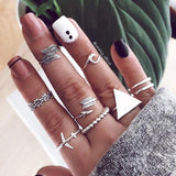 Silver Color Star Moon Rings Set - Avone - Ultimate Shopify Theme