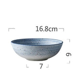 KINGLANG Nordic Style Ceramic Pottery Noodle Soup Salad Bowl Tray Steak Plate Dish PlateFlat Tableware