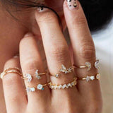 Silver Color Star Moon Rings Set - Avone - Ultimate Shopify Theme